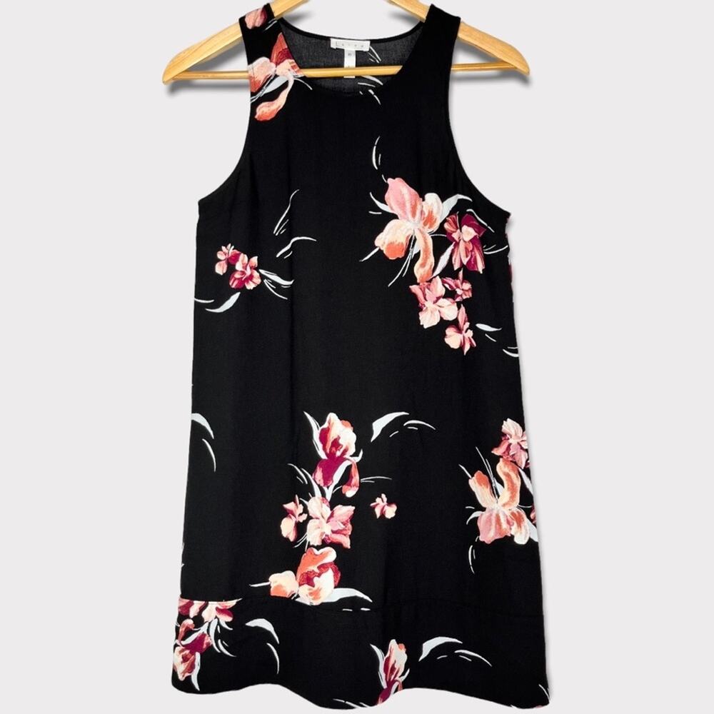 Leith Women's Dress Size XS Floral Racerback Black Pink